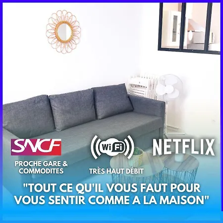 Netflix I Molotov I Lit 160x200 I Proche Gare Et Centre I 39m2 I Wifi Appartement *
